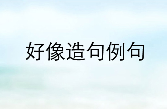 使用好像造句例句