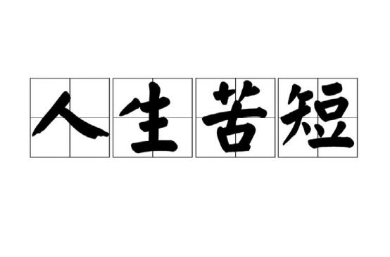 人生苦短是什么意思？