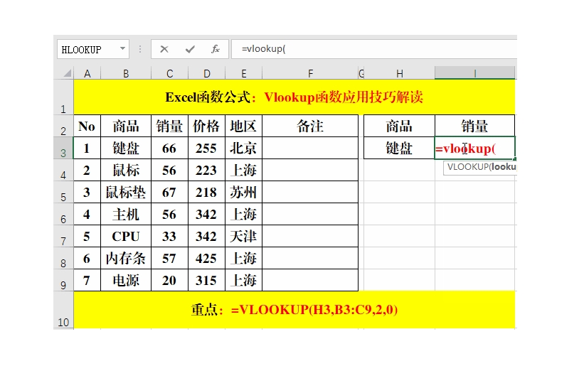 vlookup函数的使用方法?